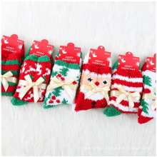 Winter New bow stockings thick warm Christmas stockings red towel socks wholesale